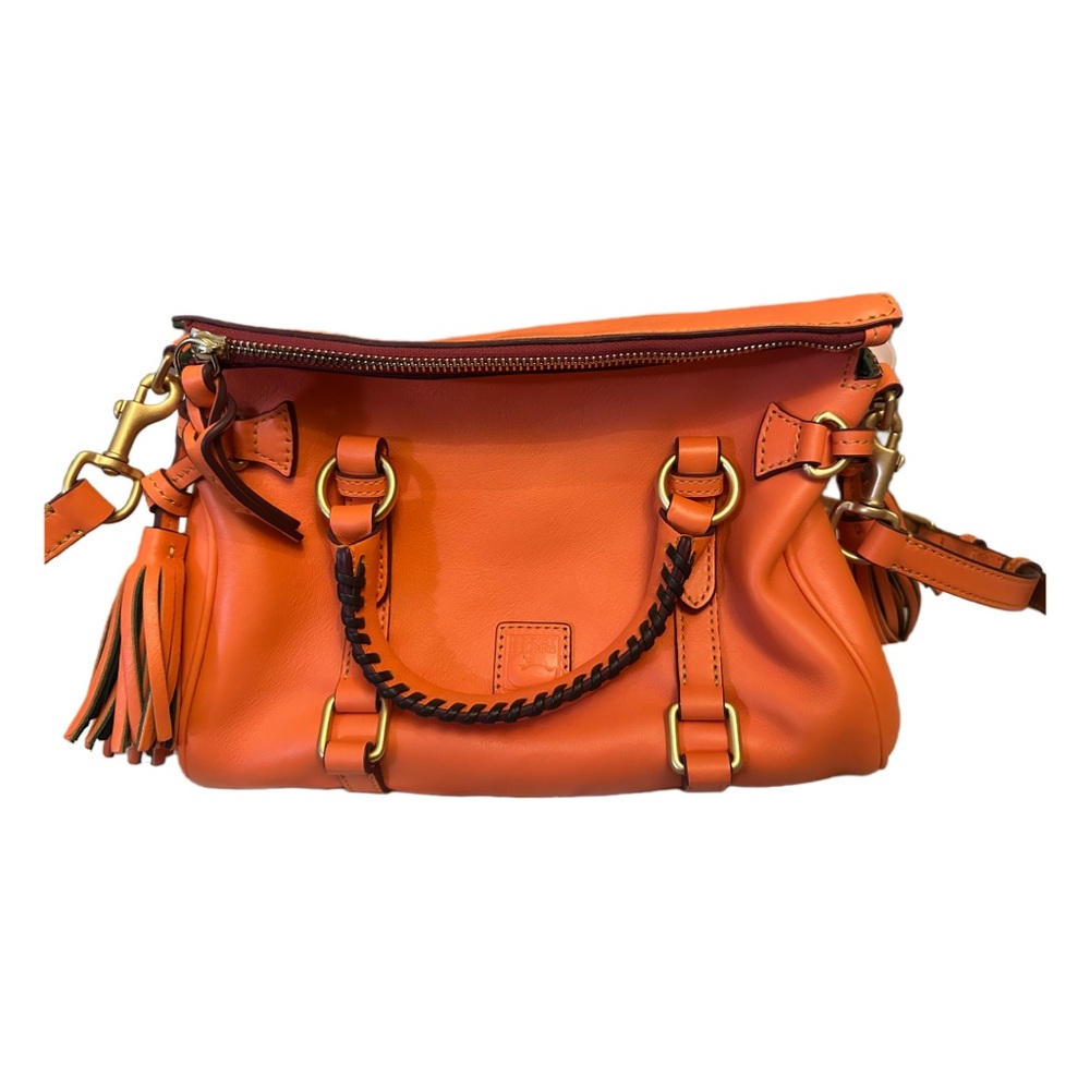 Dooney & Bourke Florentine Leather Satchel Pumpkin Spice - Picture 6 of 16